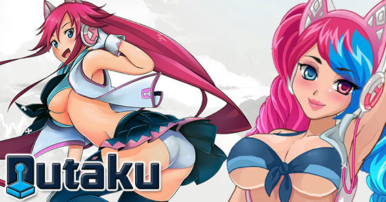 图片展示了 Nutaku 的旧品牌和游戏 Crush Crush 中的 Nutaku-tan Iteration